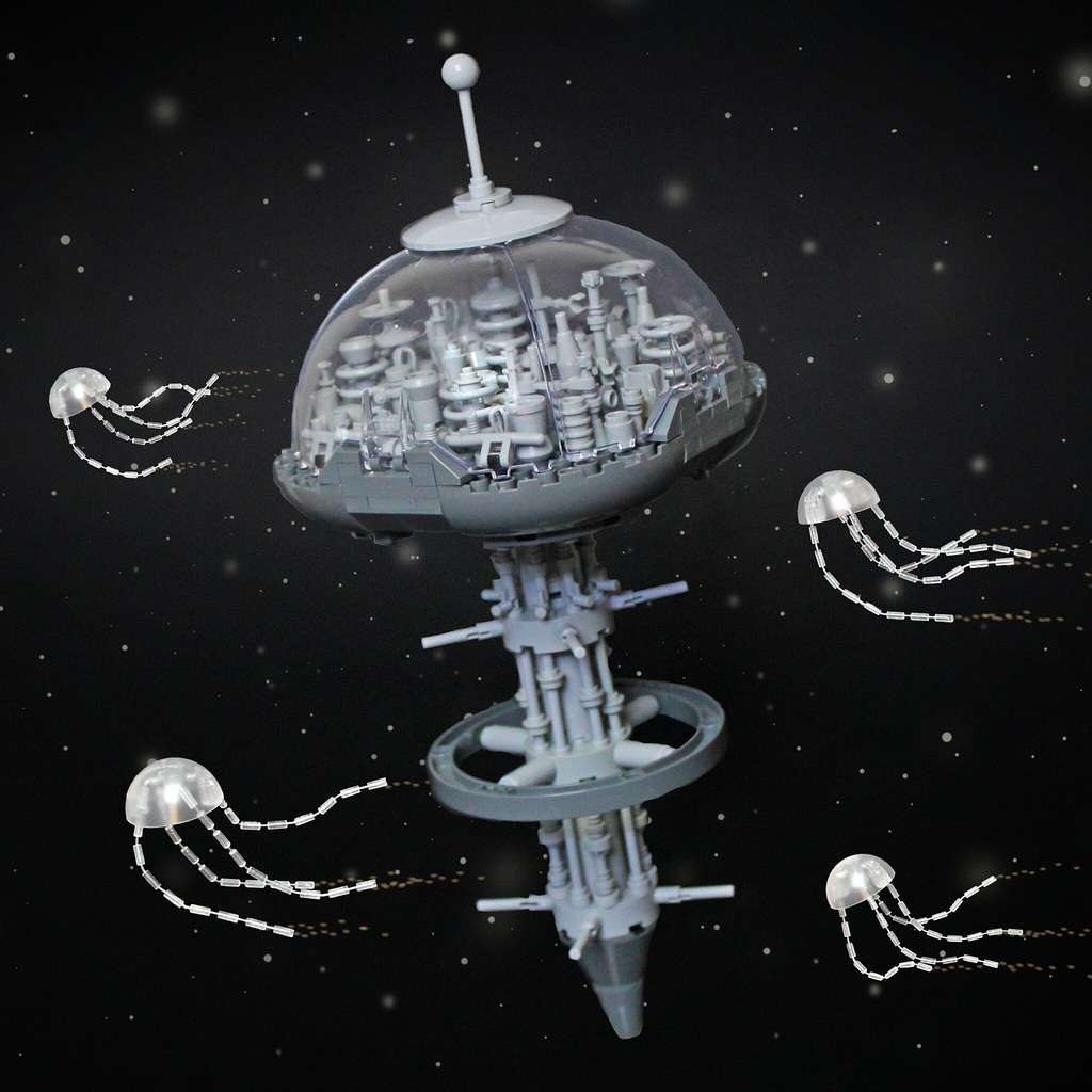 Jellyfish in the starry sea